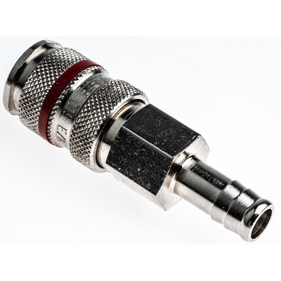RS PRO Brass Male Pneumatic Quick Connect Coupling, 10mm Hose Barb