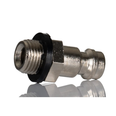 RS PRO Brass Male Pneumatic Quick Connect Coupling, G 1/8 Male Threaded