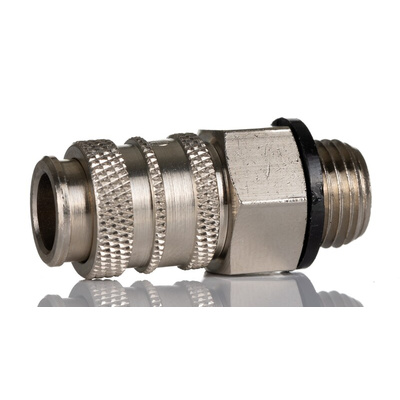 RS PRO Brass Male Pneumatic Quick Connect Coupling, G 1/4 Male Threaded