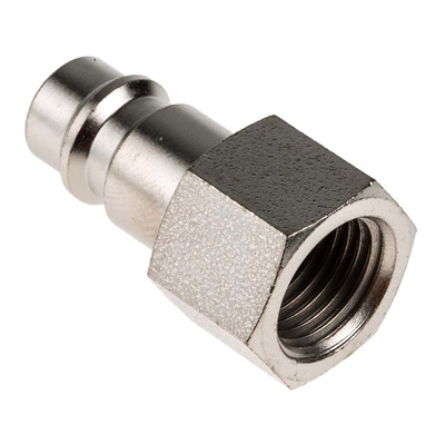 RS PRO Steel Male Pneumatic Quick Connect Coupling, G 1/4 Female Threaded