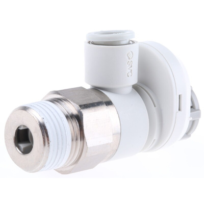 SMC AS Series Threaded Speed Controller, R 3/8 Male Inlet Port x 8mm Tube Outlet Port