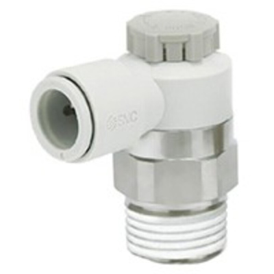 SMC AS Series Threaded Speed Controller, R 1/4 Inlet Port x 8mm Tube Outlet Port