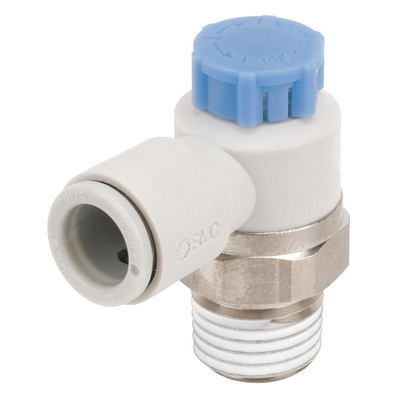 SMC AS Series Threaded Speed Controller, R 1/4 Inlet Port x 6mm Tube Outlet Port