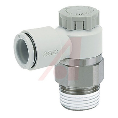SMC AS Series Threaded Speed Controller, R 1/8 Inlet Port x 1/8in Tube Outlet Port