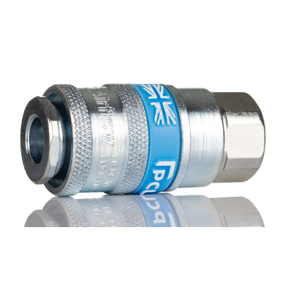 PCL Steel Female Pneumatic Quick Connect Coupling, Rp 1/4 Female Threaded