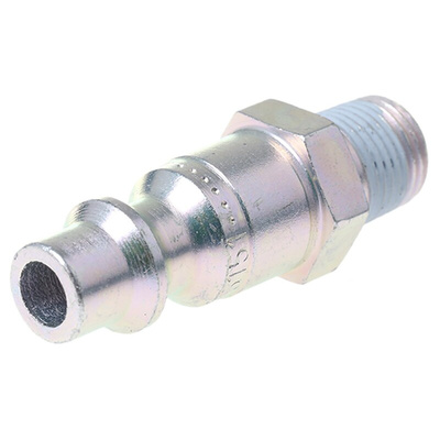 CEJN Steel Male Pneumatic Quick Connect Coupling, R 1/8 Male Threaded