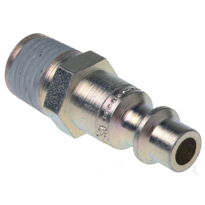 CEJN Steel Male Pneumatic Quick Connect Coupling, R 1/4 Male Threaded
