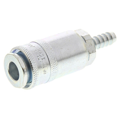 PCL Steel Male Pneumatic Quick Connect Coupling, 7mm Hose Barb