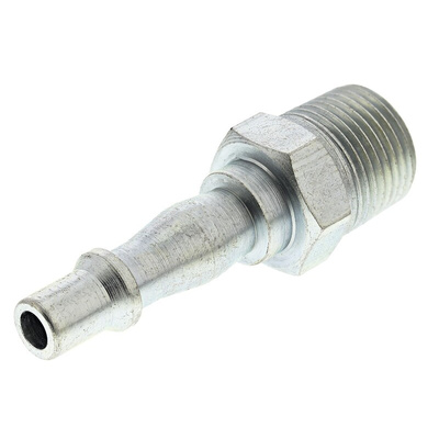 PCL Steel Male Pneumatic Quick Connect Coupling, R 3/8 Male Threaded