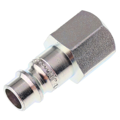 CEJN Steel Male Pneumatic Quick Connect Coupling, G 1/4 Female Threaded