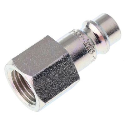 CEJN Steel Male Pneumatic Quick Connect Coupling, G 1/4 Female Threaded