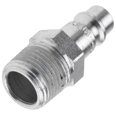 CEJN Steel Male Pneumatic Quick Connect Coupling, R 3/8 Male Threaded