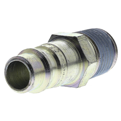 CEJN Steel Male Pneumatic Quick Connect Coupling, R 1/4 Male Threaded