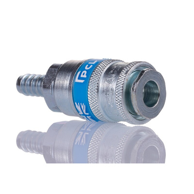 PCL Steel Male Pneumatic Quick Connect Coupling, 8mm Hose Barb