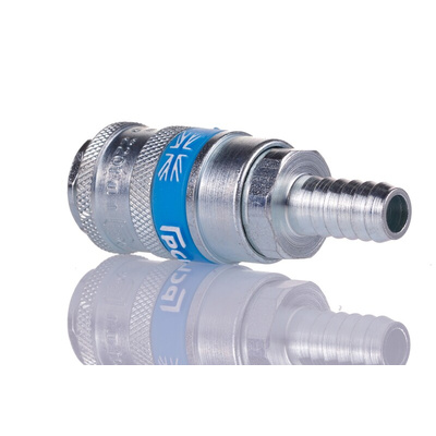 PCL Steel Male Pneumatic Quick Connect Coupling, 10mm Hose Barb