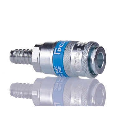 PCL Steel Male Pneumatic Quick Connect Coupling, 10mm Hose Barb