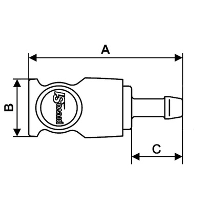 PREVOST Composite Body Safety Quick Connect Coupling, 10mm Hose Barb