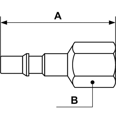 PREVOST Treated Steel Female Plug for Pneumatic Quick Connect Coupling, G 1/4 Female Threaded
