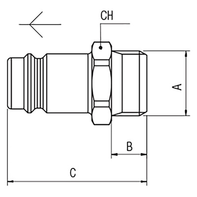 RS PRO Nickel Plated Brass Male Coupler Nipple, G 1/2 Male 1/2in Threaded