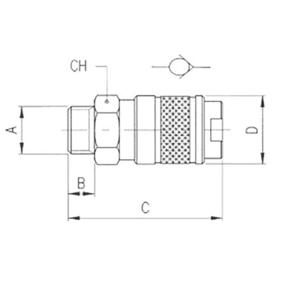 RS PRO Brass Female Quick Air Coupling, G 3/8 Male Threaded