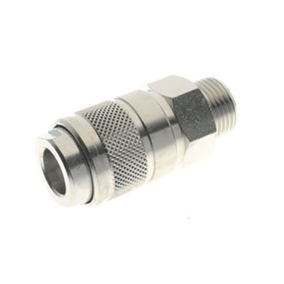 RS PRO Brass Female Quick Air Coupling, G 3/8 Male Threaded