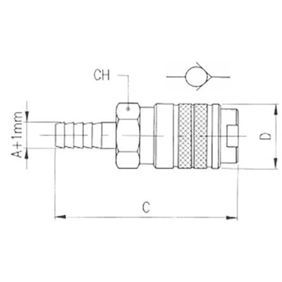 RS PRO Brass Male Quick Air Coupling, 6mm Hose Barb