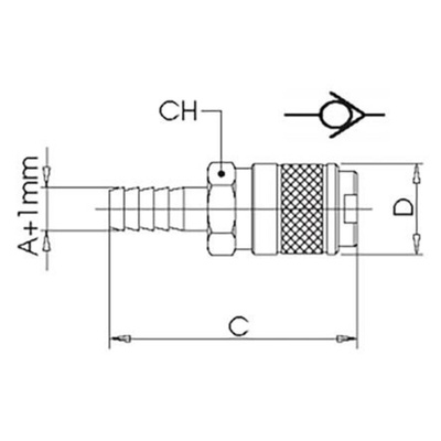 RS PRO Brass Male Quick Air Coupling, 8mm Hose Barb