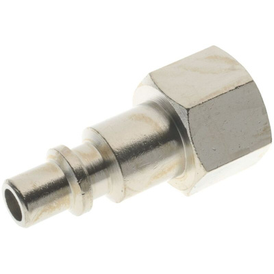 RS PRO Nickel Plated Brass Female Pneumatic Straight Threaded-to-Tube Adapter, 3/8 in Female 11.5mm Threaded, Tube