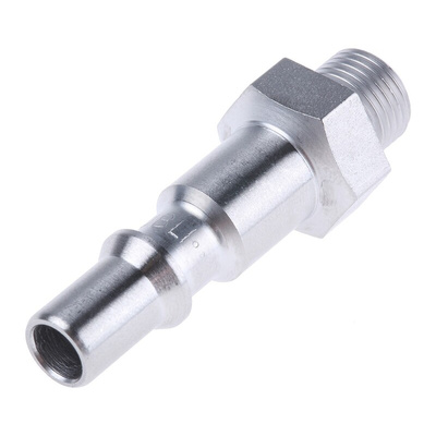 Staubli – Fluid Connectors Stainless Steel Male Safety Quick Connect Coupling, G 1/8 Male Threaded