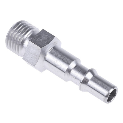 Staubli – Fluid Connectors Stainless Steel Male Safety Quick Connect Coupling, G 1/4 Male Threaded