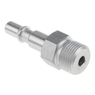 Staubli – Fluid Connectors Stainless Steel Male Safety Quick Connect Coupling, G 3/8 Male Threaded