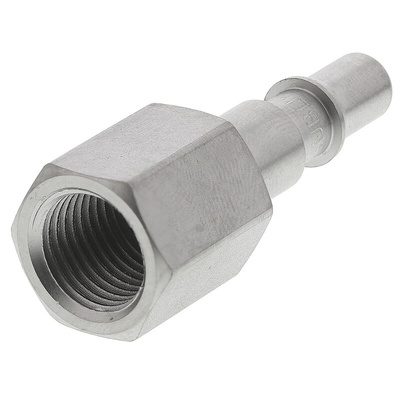 Staubli – Fluid Connectors Stainless Steel Female Safety Quick Connect Coupling, G 1/4 Female Threaded