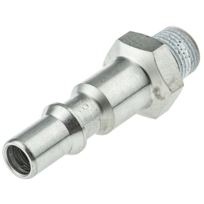 Staubli – Fluid Connectors Male Safety Quick Connect Coupling, G 1/8 Male Threaded