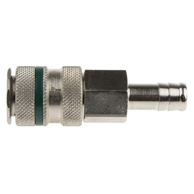 RS PRO Brass Male Pneumatic Quick Connect Coupling, 10mm Hose Barb