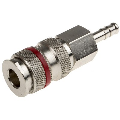 RS PRO Brass Male Pneumatic Quick Connect Coupling, 6mm Hose Barb