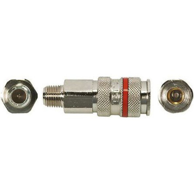 RS PRO Brass Male Pneumatic Quick Connect Coupling, R 3/8 Male Threaded