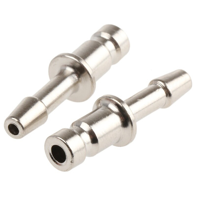 RS PRO Brass Male Pneumatic Quick Connect Coupling, 3mm Hose Barb