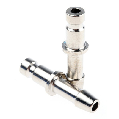 RS PRO Brass Male Pneumatic Quick Connect Coupling, 4mm Hose Barb