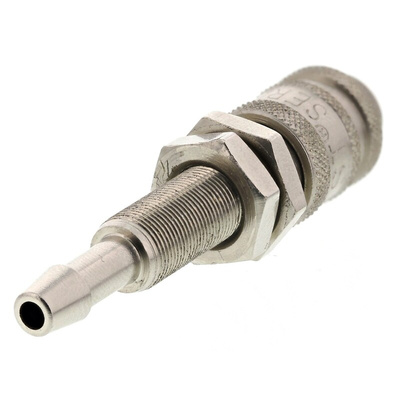 RS PRO Brass Male Pneumatic Quick Connect Coupling, Metric M7 Male 4mm Hose Barb
