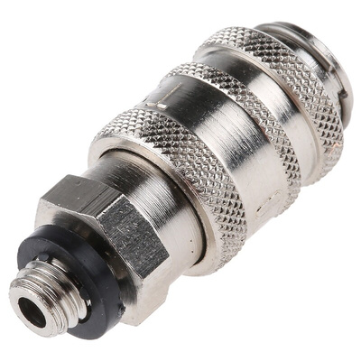 RS PRO Brass Male Pneumatic Quick Connect Coupling, Metric M5 Male Threaded