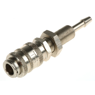 RS PRO Brass Male Pneumatic Quick Connect Coupling, Metric M7 Male 3mm Hose Barb