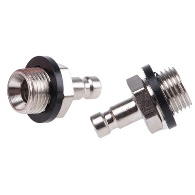 RS PRO Brass Male Pneumatic Quick Connect Coupling, G 1/8 Male Threaded