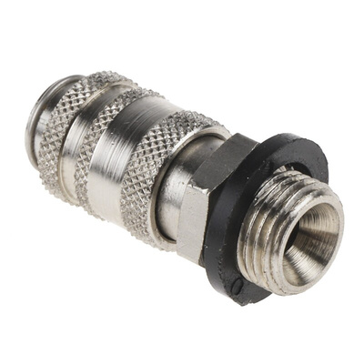 RS PRO Brass Male Pneumatic Quick Connect Coupling, G 1/8 Male Threaded