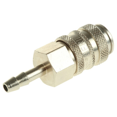 RS PRO Brass Male Pneumatic Quick Connect Coupling, 4mm Hose Barb