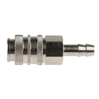 RS PRO Brass Male Pneumatic Quick Connect Coupling, 6mm Hose Barb