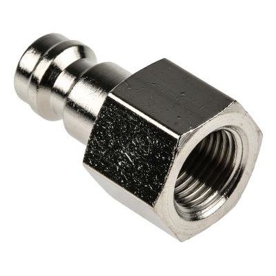 RS PRO Brass Female Pneumatic Quick Connect Coupling, G 1/8 Female Threaded