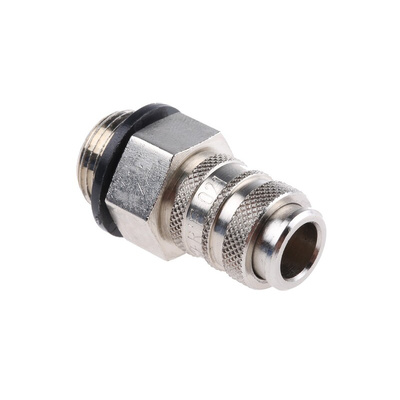 RS PRO Brass Male Pneumatic Quick Connect Coupling, G 3/8 Male Threaded