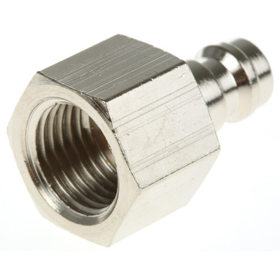 RS PRO Brass Female Pneumatic Quick Connect Coupling, G 1/4 Female Threaded