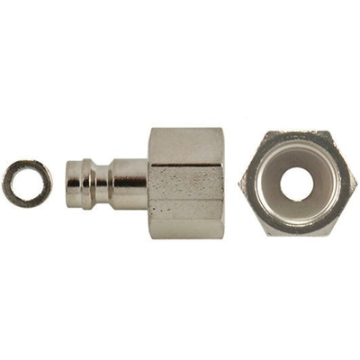RS PRO Brass Female Pneumatic Quick Connect Coupling, G 3/8 Female Threaded