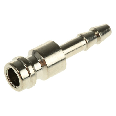 RS PRO Brass Male Pneumatic Quick Connect Coupling, 4mm Hose Barb